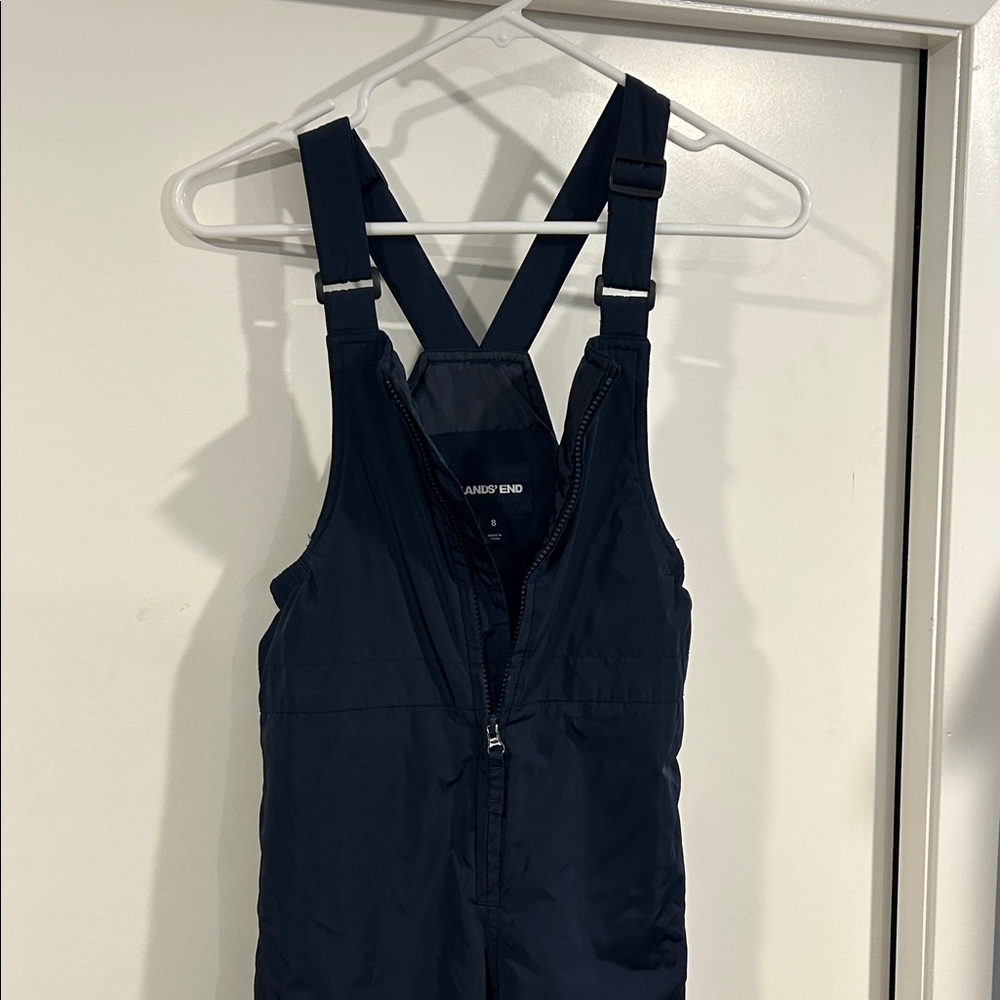 Lands' End Kids Dark Blue snow bibs